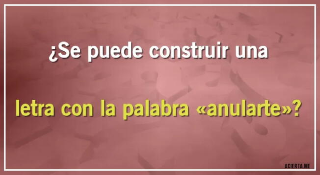 Solo tienes una oportunidad para desarrollar este complicado acertijo visual.