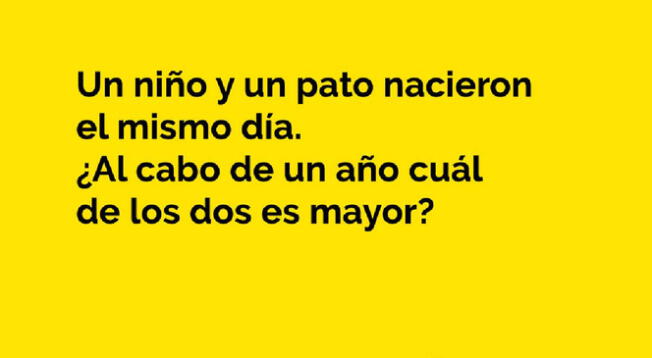¿Cuál es la respuesta del acertijo? Resuélvelo en solo 7 segundos