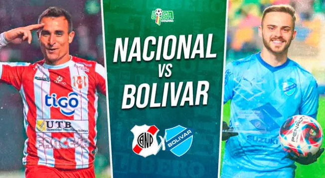 Bolívar vs. Nacional de Potosí por la Liga Boliviana.
