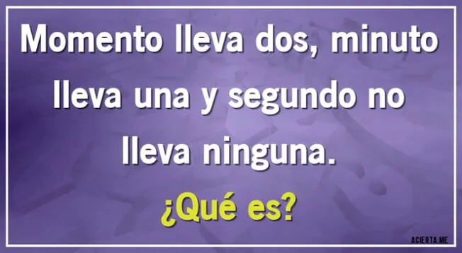 Tienes 7 segundos para lograr descifrar con este complicado enigma.