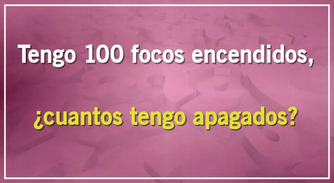 Solo los más inteligentes resolverán este acertijo extremo. Solo los más inteligentes resolverán este acertijo extremo.