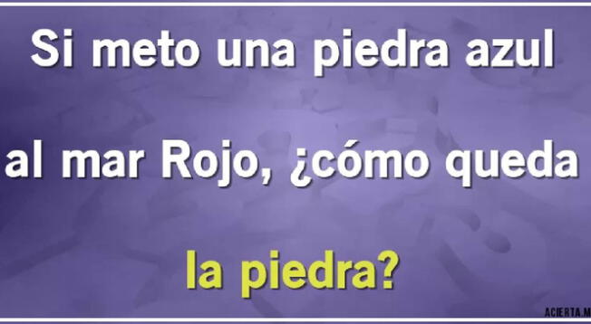 ¿Cuál es la respuesta? Acierta en este desafío antes de los 5 segundos