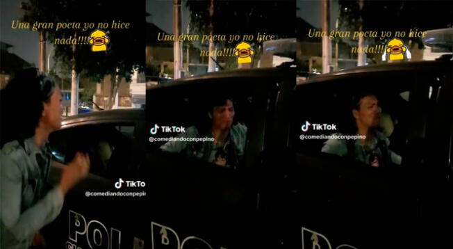 Cómico 'Pepino' grabó un divertido video con unos policías.