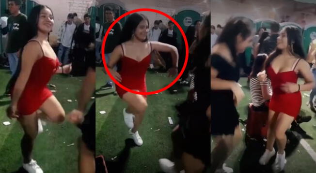 video viral de dos jovencitas bailando huayno