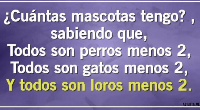 Acertijo: en menos de 6 segundos deberás acertar con tu respuesta