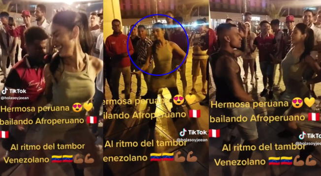 La joven disfrutó de un momento de confraternidad entre venezolanos y peruanos