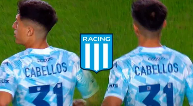 Catriel Cabellos ingresó al partido de Racing vs. Talleres.