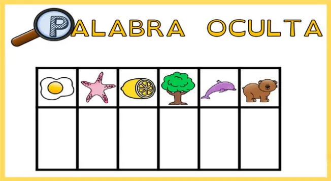 Analiza cada imagen y encuentra la palabra oculta en tiempo récord.