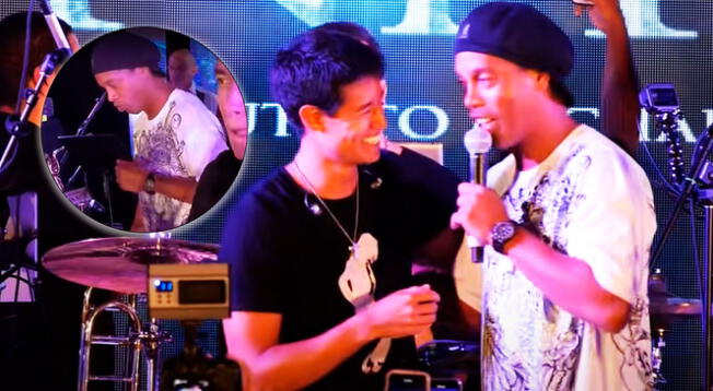 Ronaldinho y Tony Succar se conocen en un evento de salsa.