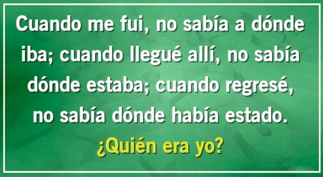 Lee con atención este acertijo visual y descubre la respuesta correcta en un límite de 7 segundos. Lee con atención este acertijo visual y descubre la respuesta correcta en un límite de 7 segundos.