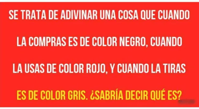 Descubre qué objeto es el que cambia de color depende de la situación.