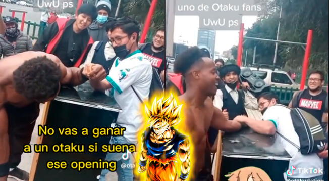 Se convirtipo en saiyajin y venció a su oponente en las 'vencidas'. Su caso es viral en TikTok.