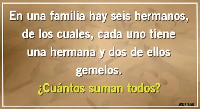 Solo las mentes brillantes podrán superar este complicado acertijo.