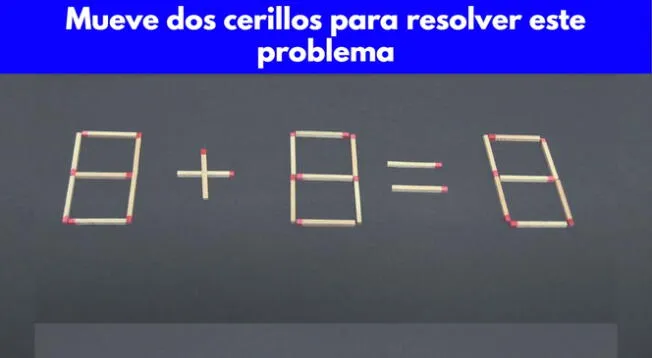 El acertijo visual complejo de los cerillos
