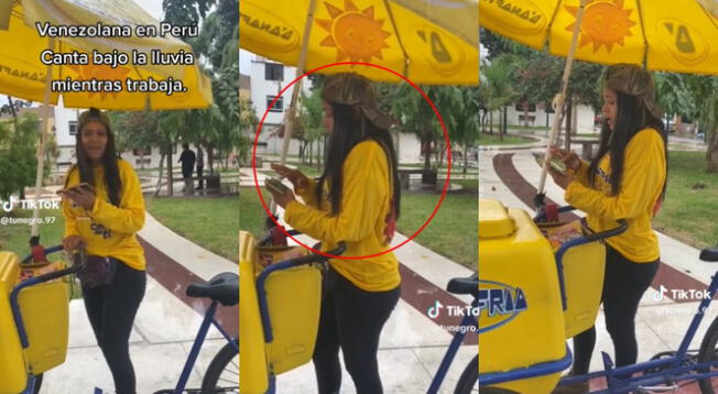 La joven oriunda de venezuela demostró su talento mientras trabajaba como heladera