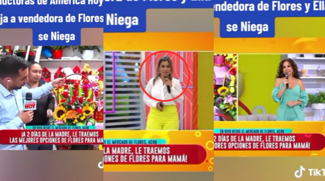 Conductoras piden rebaja en flores para el Día de la Madre pero la vendedora se niega.