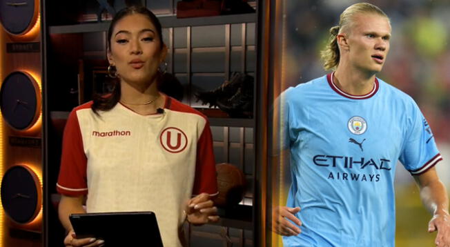 Periodista Jenny Chiu se lució con la camiseta de Universitario en una conducción