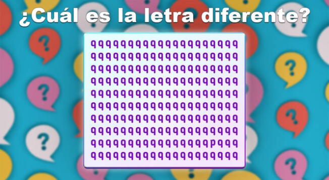 Descubre cuál es la letra diferente en este nuevo reto visual