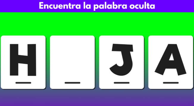 Encuentra la palabra oculta en el menor tiempo posible Encuentra la palabra oculta en el menor tiempo posible