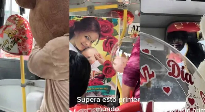 Viral: bus realiza detalles para mamás en su día especial