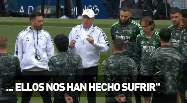 Carlo Ancelotti y la motivacional charla previo al Manchester City vs Real Madrid