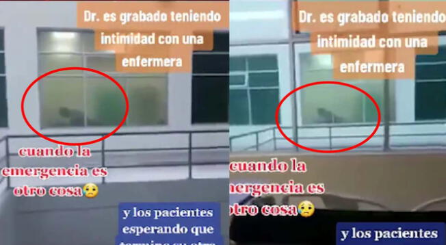 Un peruano fue captado teniendo intimidad con una enfermera durante su guardia.