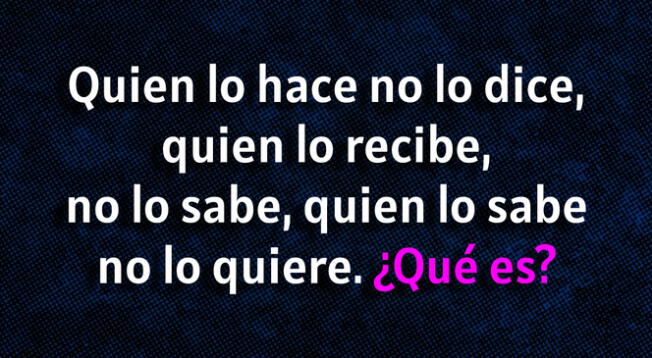 Reta tu destreza mental resolviendo el acertijo.