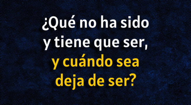 Reta tu intelecto y resuelve la interrogante.