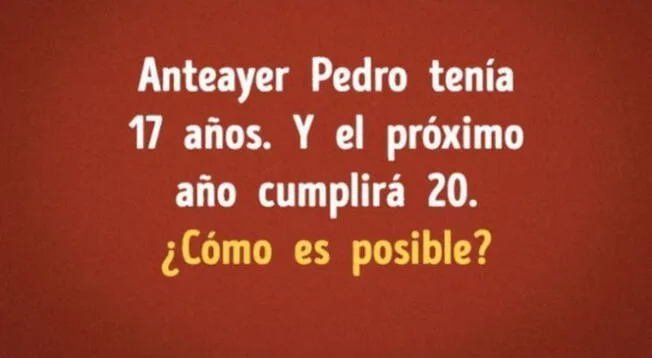 Demuestra tu agilidad mental con este complicado acertijo.