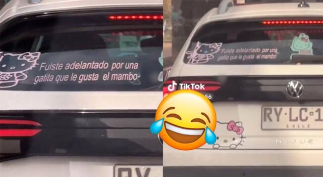 Usuario de TikTok capta curiosa calcomanía en camioneta de un joven