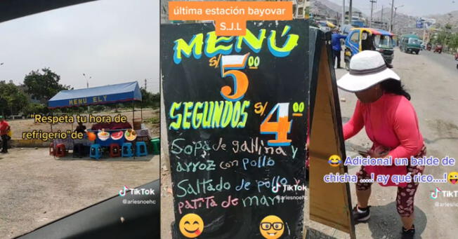 Venden menú de 5 soles en SJL y viral en TikTok