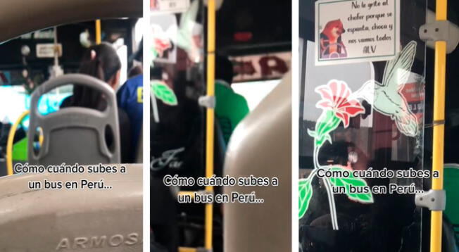 "Como cuando subes a un bus en Perú", colocaron en el video que ya tiene más de 300 mil reproducciones.