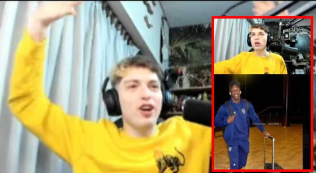 Joven streamer quedó impactado al ver a Luis Advíncula y lanza curioso comentario