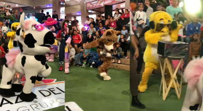 Show de 'La vaca Lola' se descontrola en medio de evento