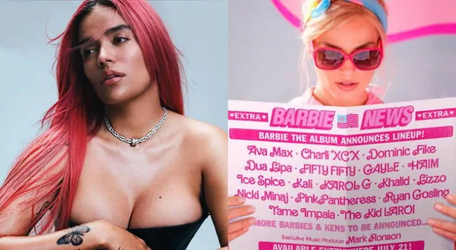Karol G fue anunciada como una de las artistas que cantará en 'Barbie'.