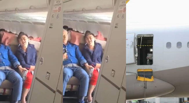 Hombre abrió puerta de avión en pleno vuelo y causó terror en los pasajeros.