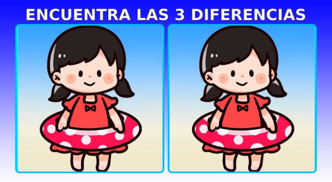 Descubre cuáles son las 3 diferencias del reto visual en tiempo récord.