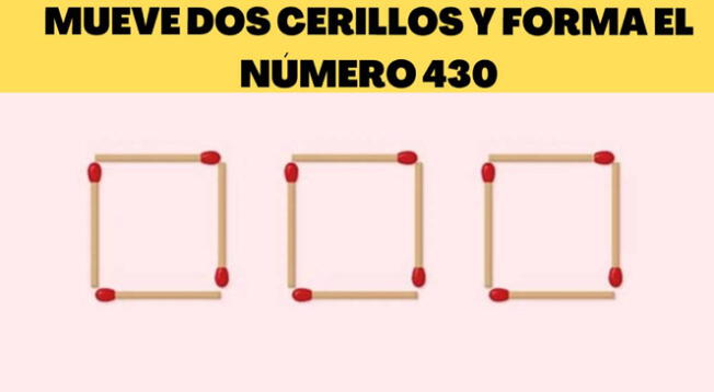 ¿Qué cerillos moverás? Analiza y responde en 6 segundos ¿Qué cerillos moverás? Analiza y responde en 6 segundos