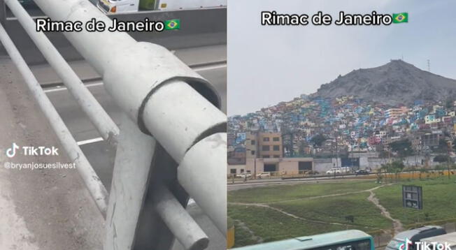 El usuario realizó una comparación del cerro San Cristóbal con las favelas del Río de Janeiro.