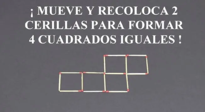 ¿Qué palillos moverás para obtener el resultado? Analiza y responde