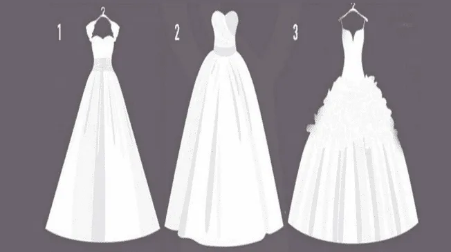 Escoge un vestido de novias y conoce el tiempo en el que te casarás.