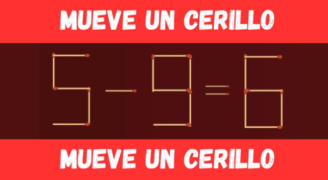 Mueve un solo cerillo para encontrar la respuesta de este complicado acertijo visual. Mueve un solo cerillo para encontrar la respuesta de este complicado acertijo visual.