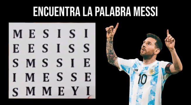 Demuestra tu superioridad visual hallando la palabra 'Messi' en segundos.