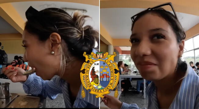 La joven se hizo viral por la reacción que tuvo al degustar la comida.