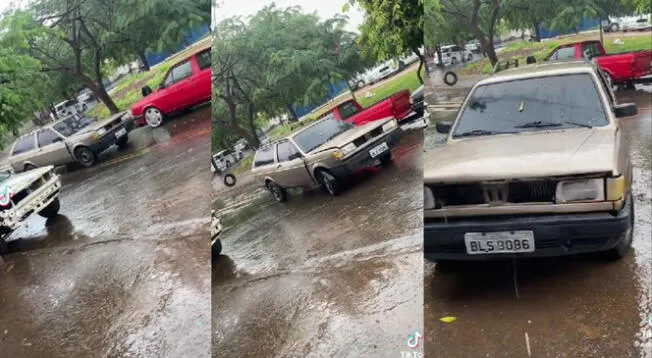 Este auto presentaba fallas y, por consecuencia, realizaba los extraños movimientos.