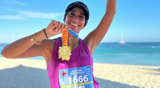 Maca Bustamante: una peruana en la Maratón KLM de Aruba