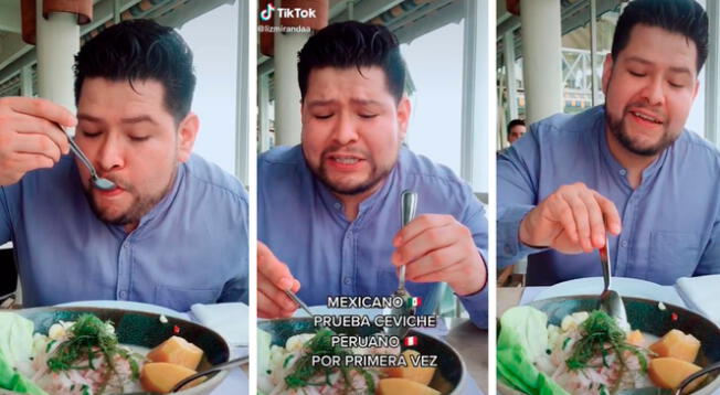 Después del primer bocado, el joven se animó a calificar con un "10" el ceviche.