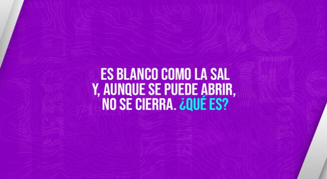 ¿Qué es lo que se puede abrir, pero no cerrar? El 99% de cibernautas no supo responder.