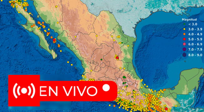 Sigue el reporte sismológico de los últimos movimientos telúricos de México.
