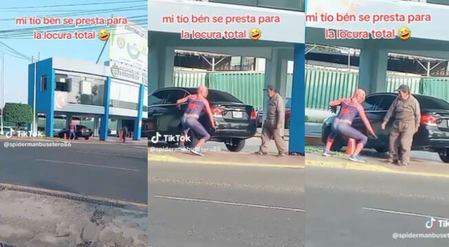 Hombre Araña fue encontrado enfrentándose a un señor en la capital y es tendencia.